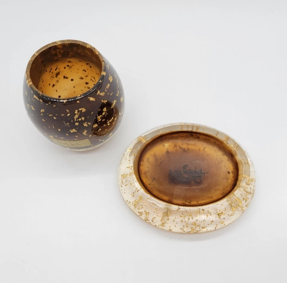 4pc Set Nicole Miller Lucite Soap Dish & Water Cup with Gold Flecks Bathroom  - Image 3 of 4