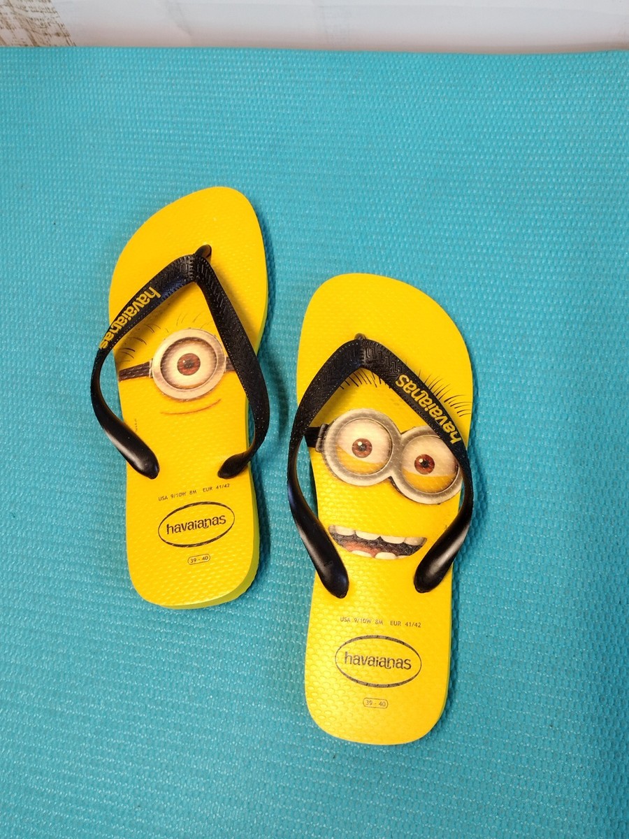 Havaianas Women's Flip Flops Sandals Minions Yellow Size