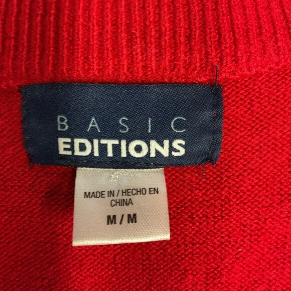 Basic Editions Women's Red Studded Turtleneck Lon… - image 10