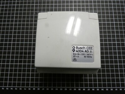 1 x Busch Steckdose CEE 4004 AG 16 A-6h / 220 / 240 V~2P+ 50-60Hz