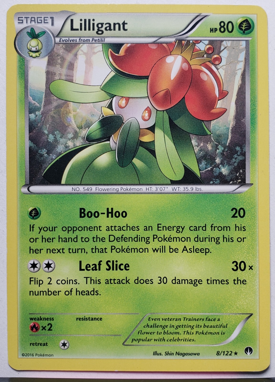 Lilligant 8/122 LP / VLP - Rare XY Breakpoint Pokemon Card - $2 Flat Shipping