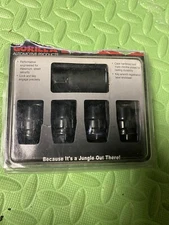 Gorilla Wheel Locks,  Black, 1/2" Thread, Bulge Acorn, 3/4" Hex, 1/2-20 71481NBC