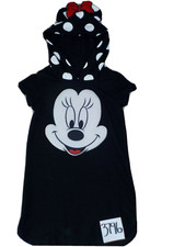 Disney Junior Minnie Mouse Hooded Black Pajama Sleepwear Toddler Girl Size 5