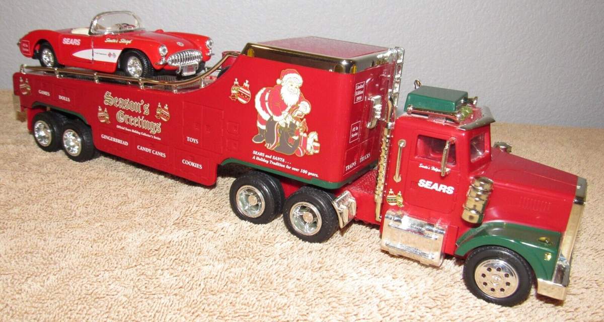 1997 SEARS Season's Greetings Diecast Semi Truck w/ 1957 Corvette 1997 SEARS Season's Greetings Diecast Semi Truck w/ 1957 Corvette