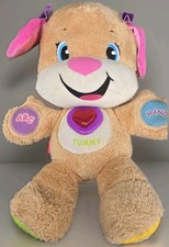 Laugh And Learn Fisher-Price Interactive Plush Puppy Pink Tan Light-Up Toy