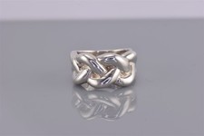 Sterling Silver 11mm Triple Braided Over Under Twist Band Ring 925 Sz: 6