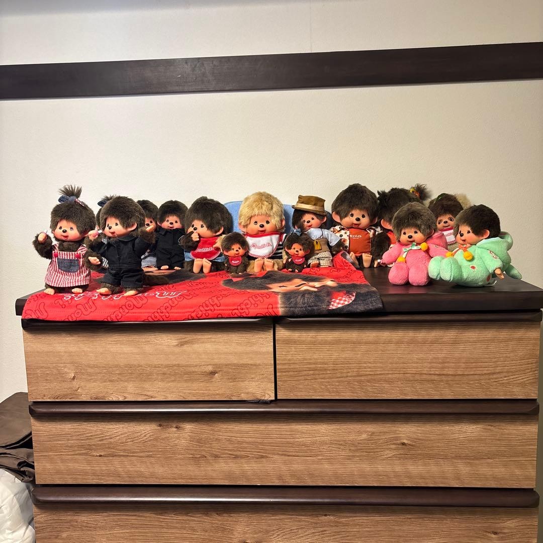 Monchhichi Doll with Clothes Collectible Good Condition, Lot Sale