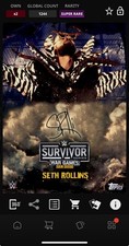 DIGITAL TOPPS WWE SLAM Seth Rollins SURVIVOR SERIES SR BLUE SIGNATURE Read