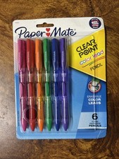 Paper Mate Clear Point 6 Color Lead Pencils 0.7mm Erasable 1984678 New In Pack