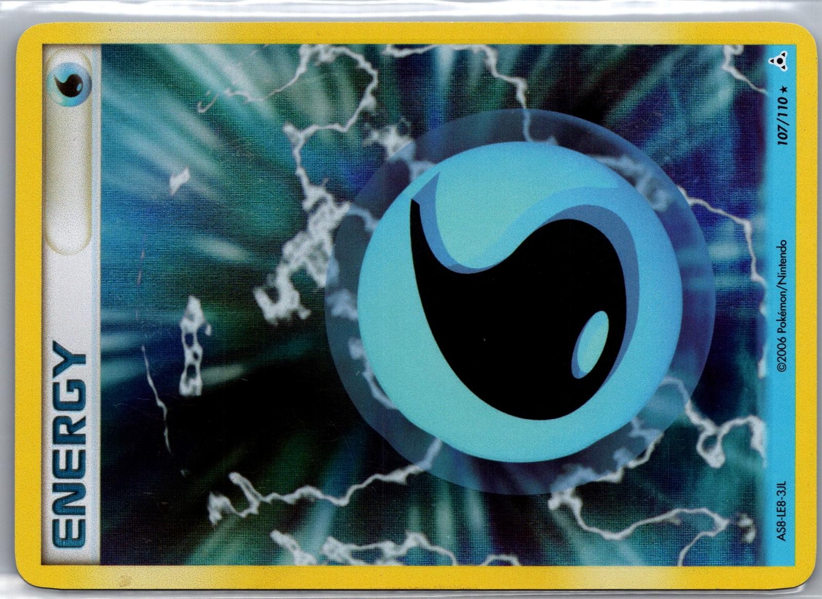 Water Energy 107/110 Holo Rare Holon Phantoms Pokemon Lightly Played