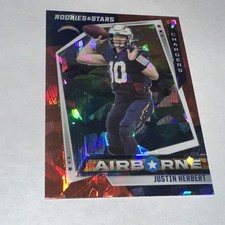 2021 Panini Rookies & Stars - Airborne Justin Herbert #AB-8 Red Ice Prizm