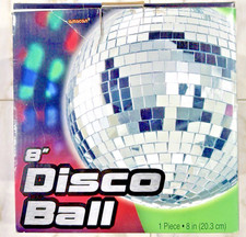 Mirror Disco Ball - 8-Inch Cool and Fun Silver Hanging Party Disco Ball