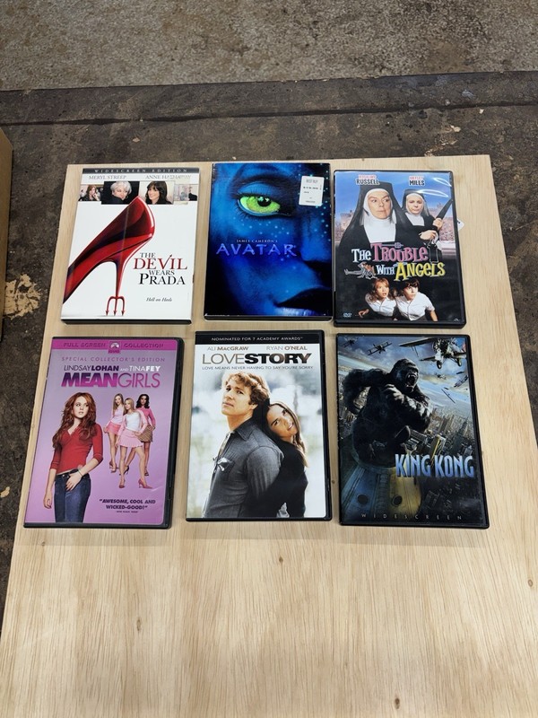 DVD Lot Of (6)Devil Wears Prada,Trouble Angels,Avatar,Kong,Love Story,Mean Girls