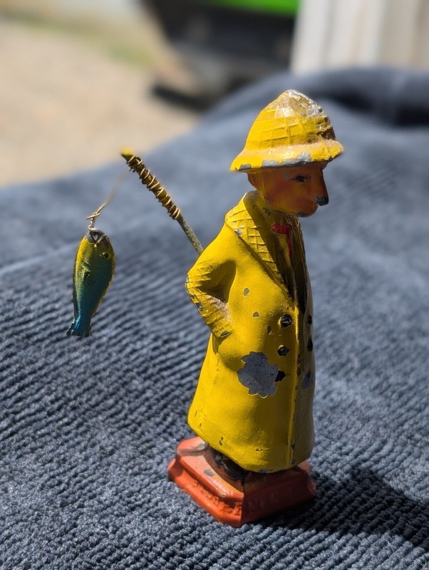 Vintage Fisherman's Grotto Souvenir Figurine San Francisco Memorabilia Japan
