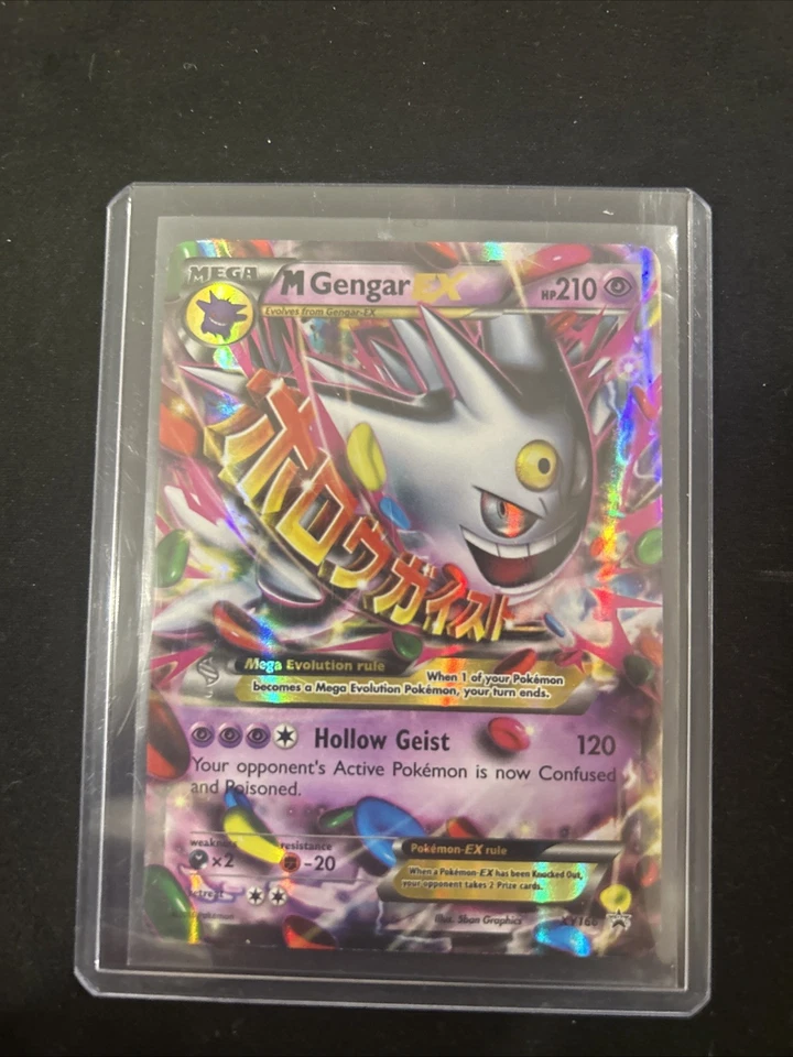 Mega Gengar EX XY166 Shiny Holo Ultra Rare Black Star Promo Pokemon Card *NM*