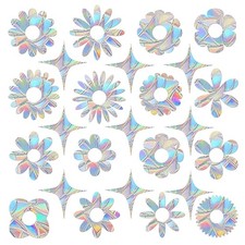 117 Pieces Window Clings for Birds - Anti-Collision Window Decals - Prismatic...