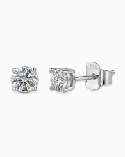 5mm Moissanite Stud Earrings 0.5CT GRA Certified D VVS1 Brilliant Cut