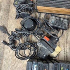 Atari 2600 Game Console W/ Controls & 20 Games w/ paddles & joysticks Untested