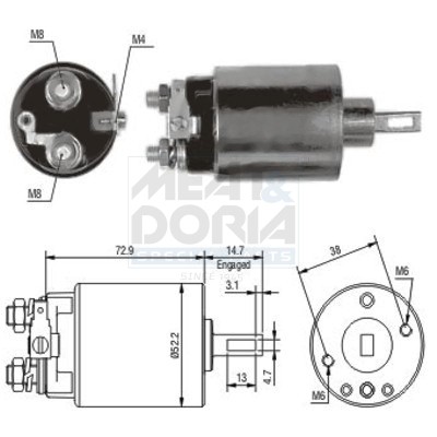 Meat & Doria Magnetschalter Starter FüR Isuzu Trooper I Soft Top Ubs 2.2 Td-image