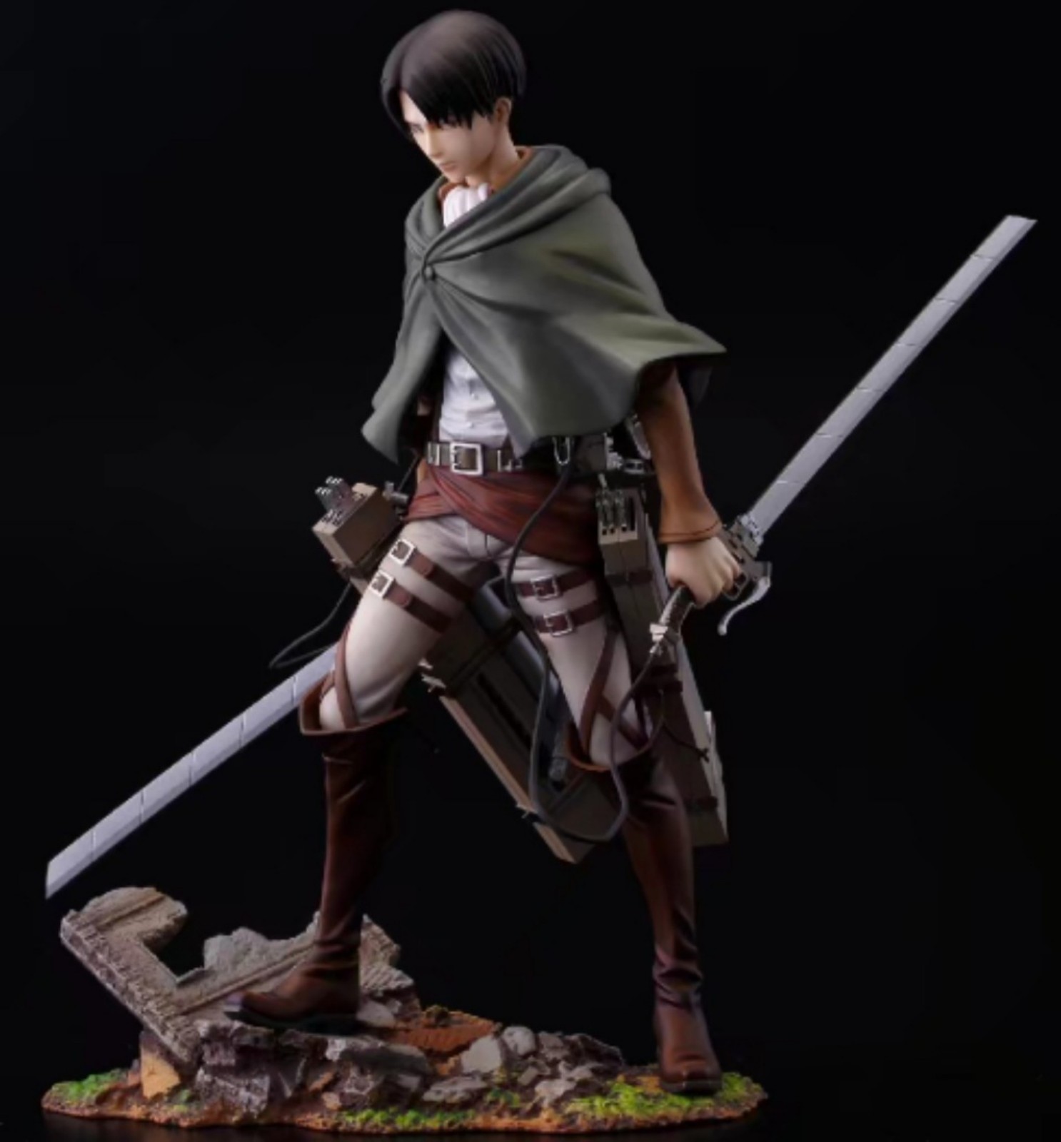 Anime Attack On Titan Capitán Levi Ackerman Batalla Figura de Acción Estatua Juguete Regalo