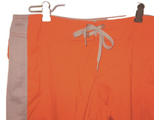 PATAGONIA WATER GIRL BOARDSHORT SWIM SHORTS SZ 8 ORANGE GRAY TRIM LACE UP EUC