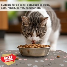 Pet Feeding Mat 12"x20" Cat Dog Bowl Mat Quick Dry Absorbent Placemat