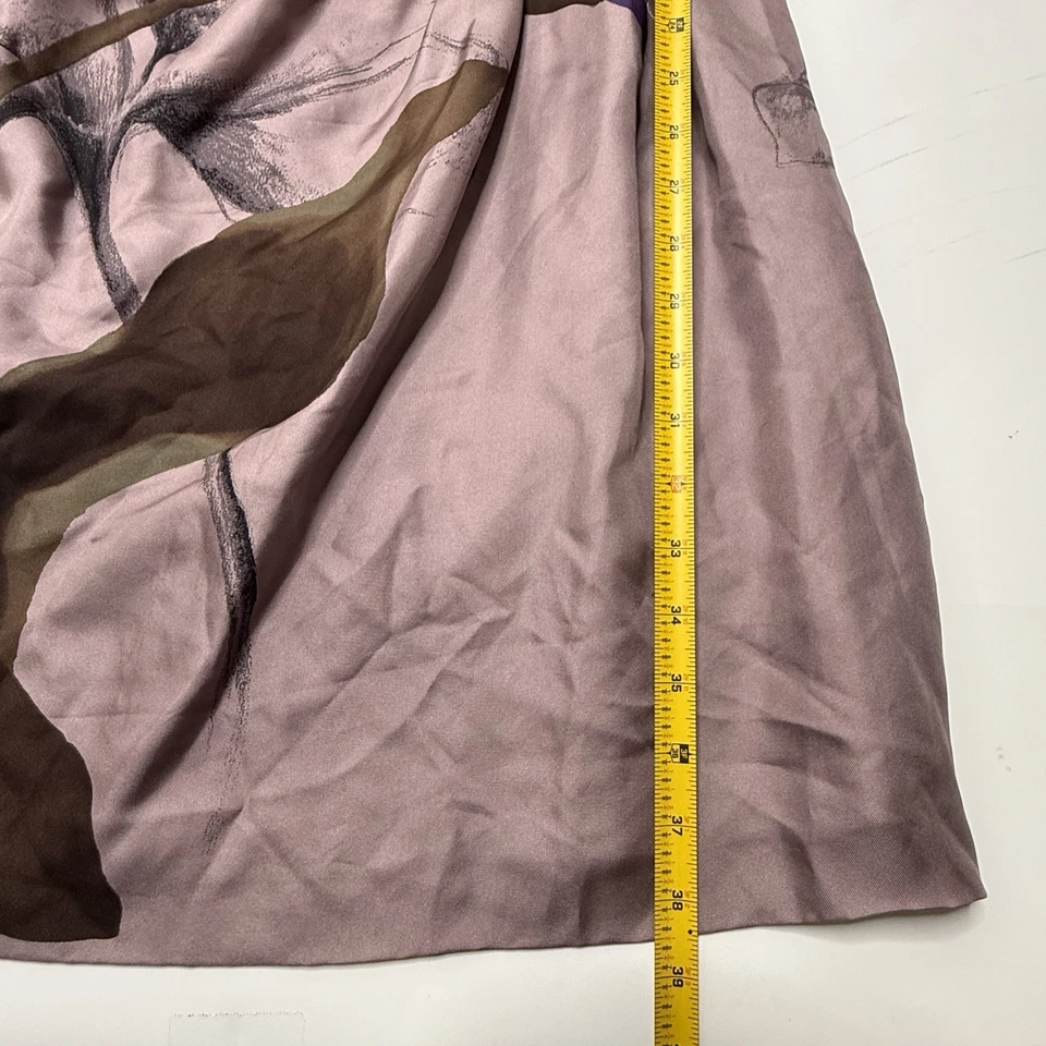 Vestido Alberta Ferretti Rosa 100% Seda Sin Mangas Midi Italia Floral Italiano EE. UU. 8 Foto 4 de 4