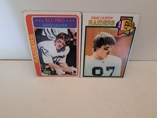 LOT OF 2 DAVE CASPER 1970s Cards #50 460 OAKLAND RAIDERS HOF VG-EX+