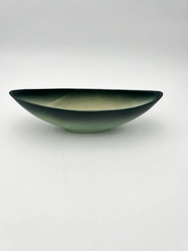 Stangl Pottery Mid Century Modern Green Console Bowl 17” Vintage Art Pottery