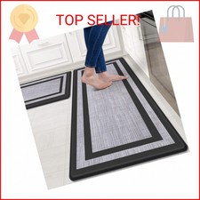 Mattitude Kitchen Mats Set of 2,Cushioned Anti-Fatigue Non-Skid Rug Sets Ergonom