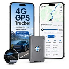 GPS Tracker for Vehicles, Hidden Magnetic Waterproof 4G LTE Car Black