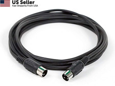 Monoprice MIDI Cable - 15 Feet - Black With Keyed 5-pin DIN 15 Feet,