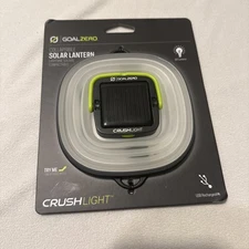 NEW Goal Zero CRUSH LIGHT Collapsible 60 Lumens Solar Lantern USB Rechargeable
