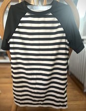 TEA COLLECTION Black and White Striped Short Sleeved Rashguard Boys Size 14 NWOT