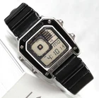 Seiko G757 5000 Digi Borg Silver Wave Vintage Digital Watch Alarm Chronograph