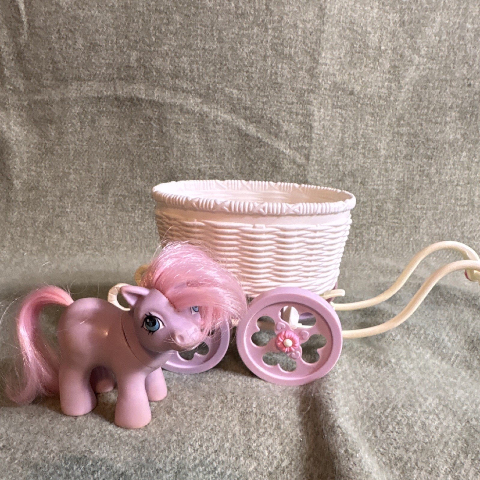 MLP my little pony vintage G1 lavender ember baby 1984 with stroller carriage  