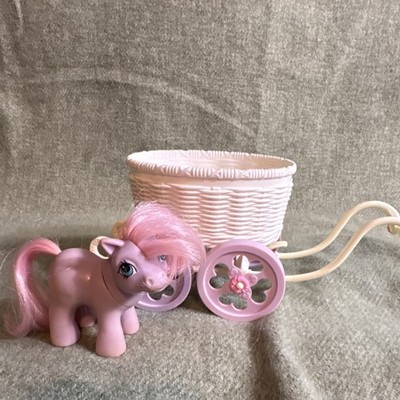 MLP my little pony vintage G1 lavender ember baby 1984 with stroller carriage  