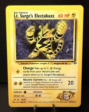 Lt. Surge's Electabuzz 27/132 Gym Heroes Non-Holo Rare Pokemon Card WOTC 2000 NM