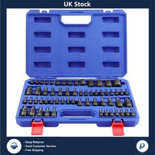 Pro 60-Piece Torx Bit Socket Set with Sturdy Blackened Finish - Car & Home Use