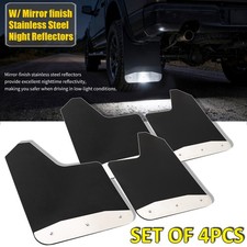 4x Universal Car Van Pickup Mud Flaps Stainless Steel Reflectors Splash Guards 4x Universal Car Van Pickup Mud Flaps Stainless Steel Reflectors Splash Guards