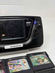 SEGA Game Gear Handheld System - Black + 6 GAMES Tested And Working
