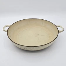 LE CREUSET CREAM COLORED 13" BRAISER #32 NO LID