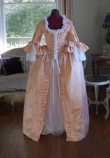 Historical Women's Rococo Marie Antoinette GownDress robe la francaise 1700sBall