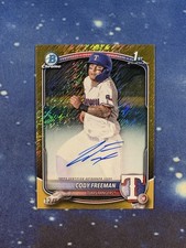 Cody Freeman 2025 Bowman Chrome #CPA-CFR 1st Gold Shimmer Refractor Auto /50