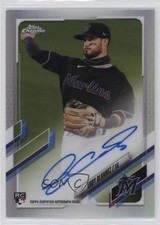 2021 Topps Chrome Rookie Auto Refractor 278/499 Eddy Alvarez #RA-EA Auto oc3