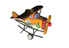 Fokker Biplane Tin Airplane Collectible Ornament