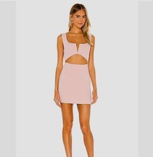 Superdown Corin Mini Dress Pink Preppy Summer Party Going Out Cocktail Cutout XS
