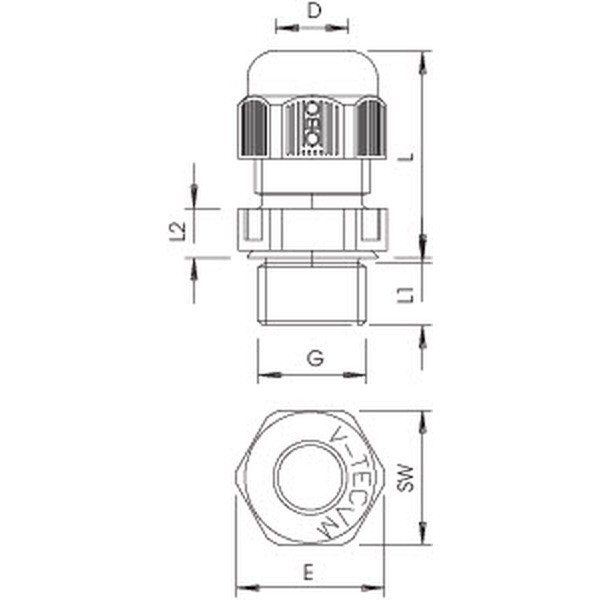 VM16 CABLE CHOKE METRIC IP68 4.5-10.0MM POLYAMIDE + 2022864