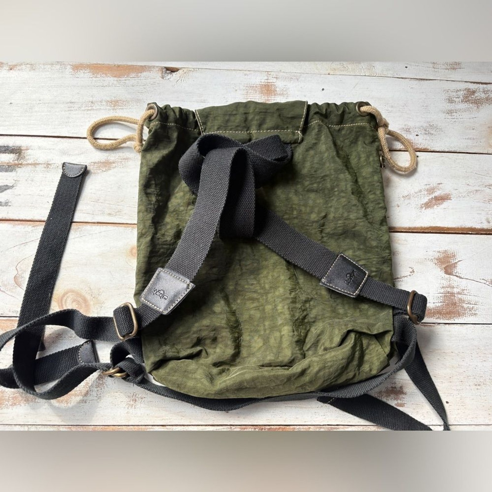 KIPLING vintage drawstring mini backpack crinkle … - image 10