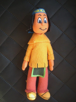 YAKARI Indianer Kleiner Donner ca. 23 x 8 cm Stoff Figur Puppe Joy Toy Nostalgie